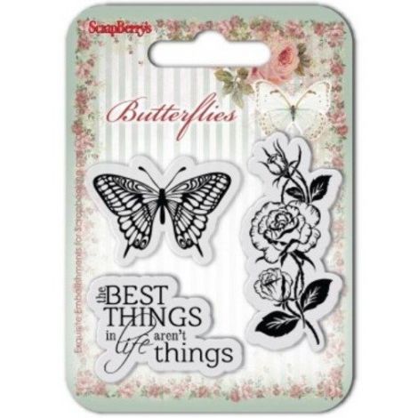 Stemple akrylowe ScrapBerry's 7cm, Butterflies The Best Thing